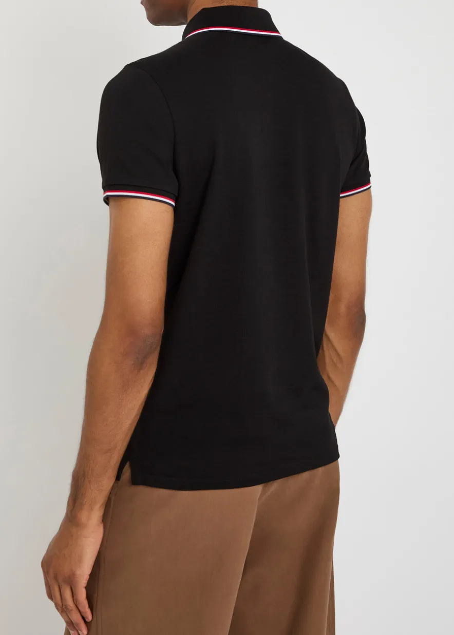 Logo-appliquéd piqué cotton polo shirt