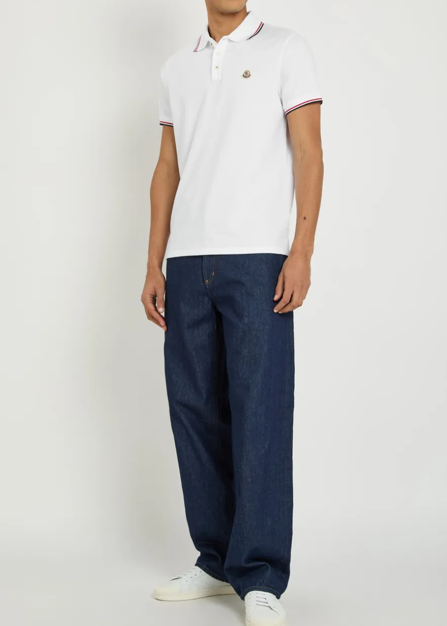 Logo-appliquéd piqué cotton polo shirt