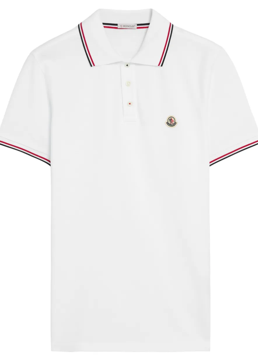 Logo-appliquéd piqué cotton polo shirt