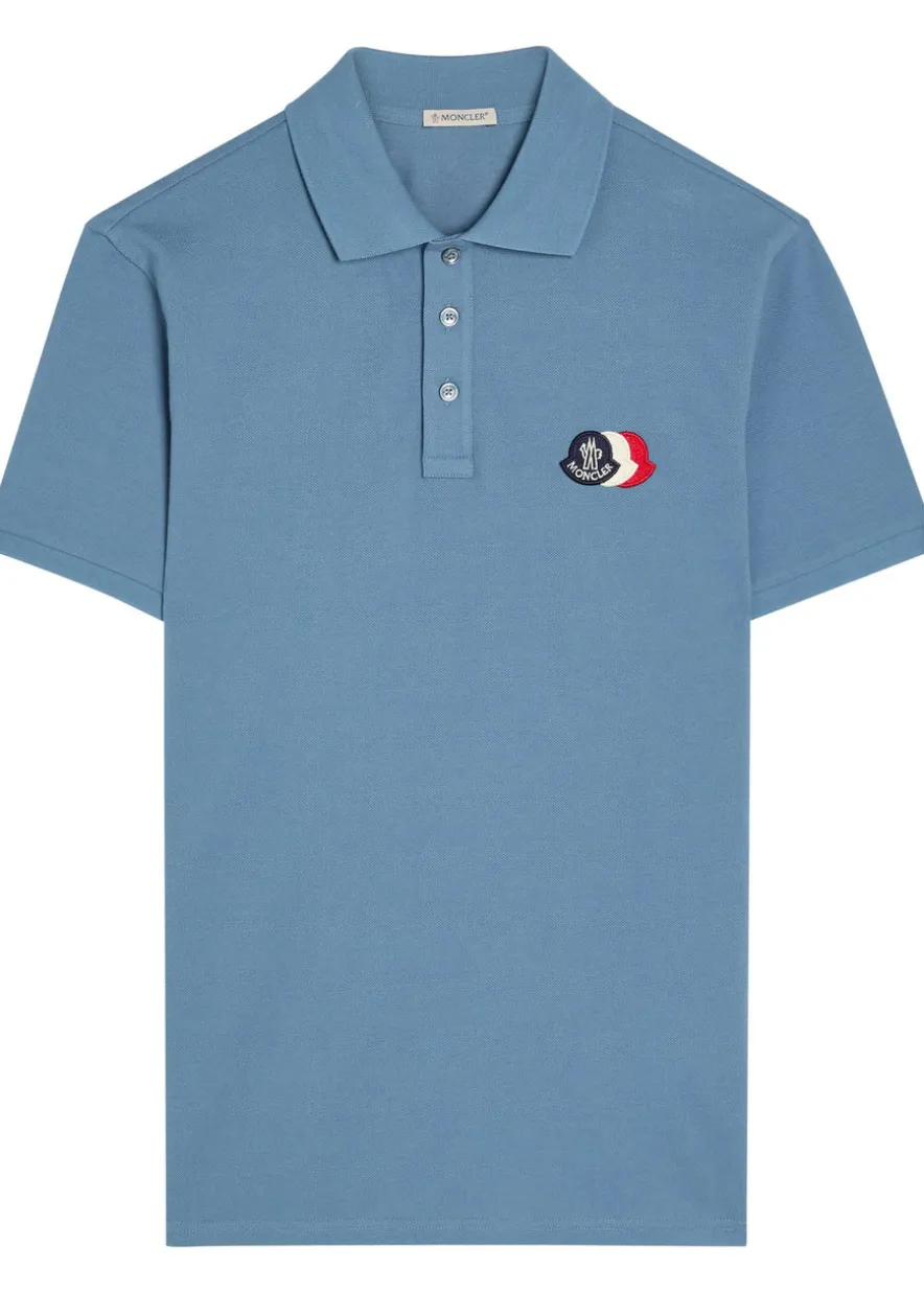 Logo-appliquéd piqué cotton polo shirt