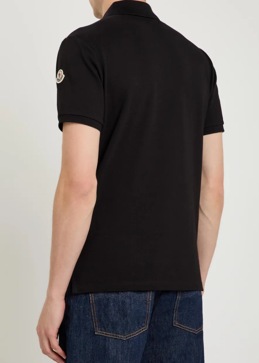Logo-appliquéd piqué cotton polo shirt