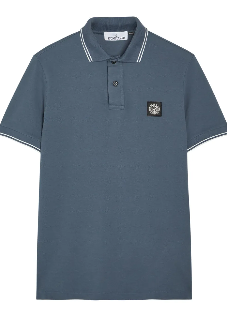 Logo-appliquéd piqué cotton polo shirt