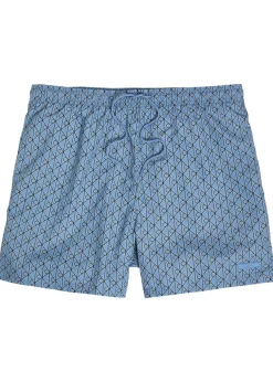 Logo-appliquéd printed shell swim shorts