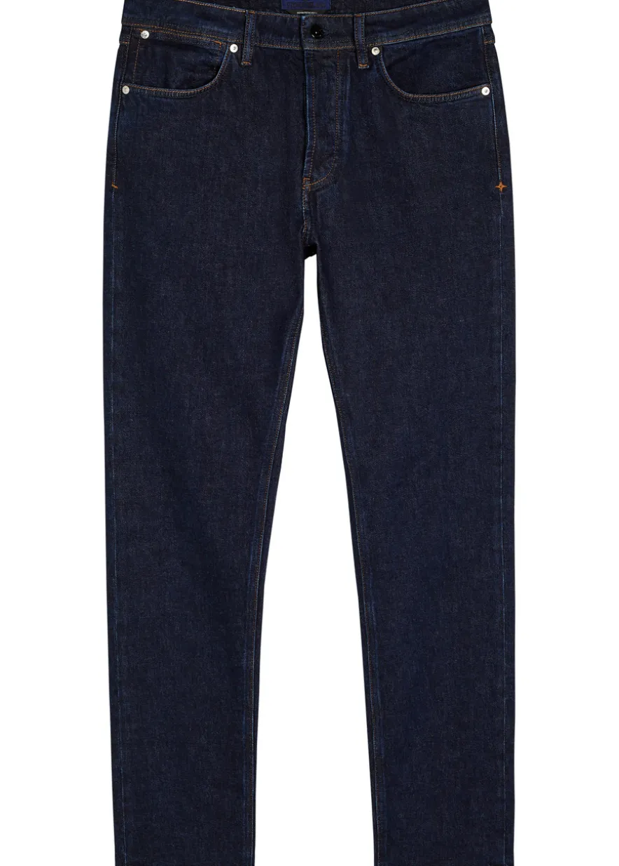 Logo-appliquéd slim-leg jeans