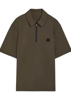 Logo-appliquéd stretch-polyamide polo shirt