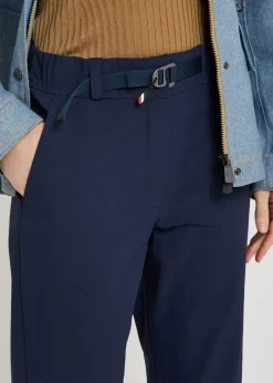 Logo-appliquéd stretch-polyamide trousers