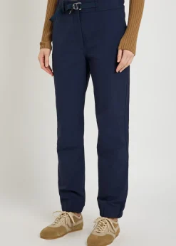 Logo-appliquéd stretch-polyamide trousers