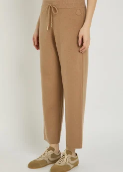Logo-appliquéd wool and cashmere-blend sweatpants