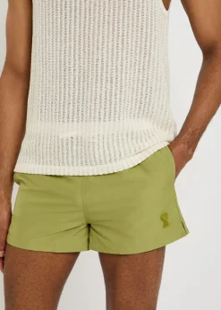 Logo-appliquéd woven swim shorts