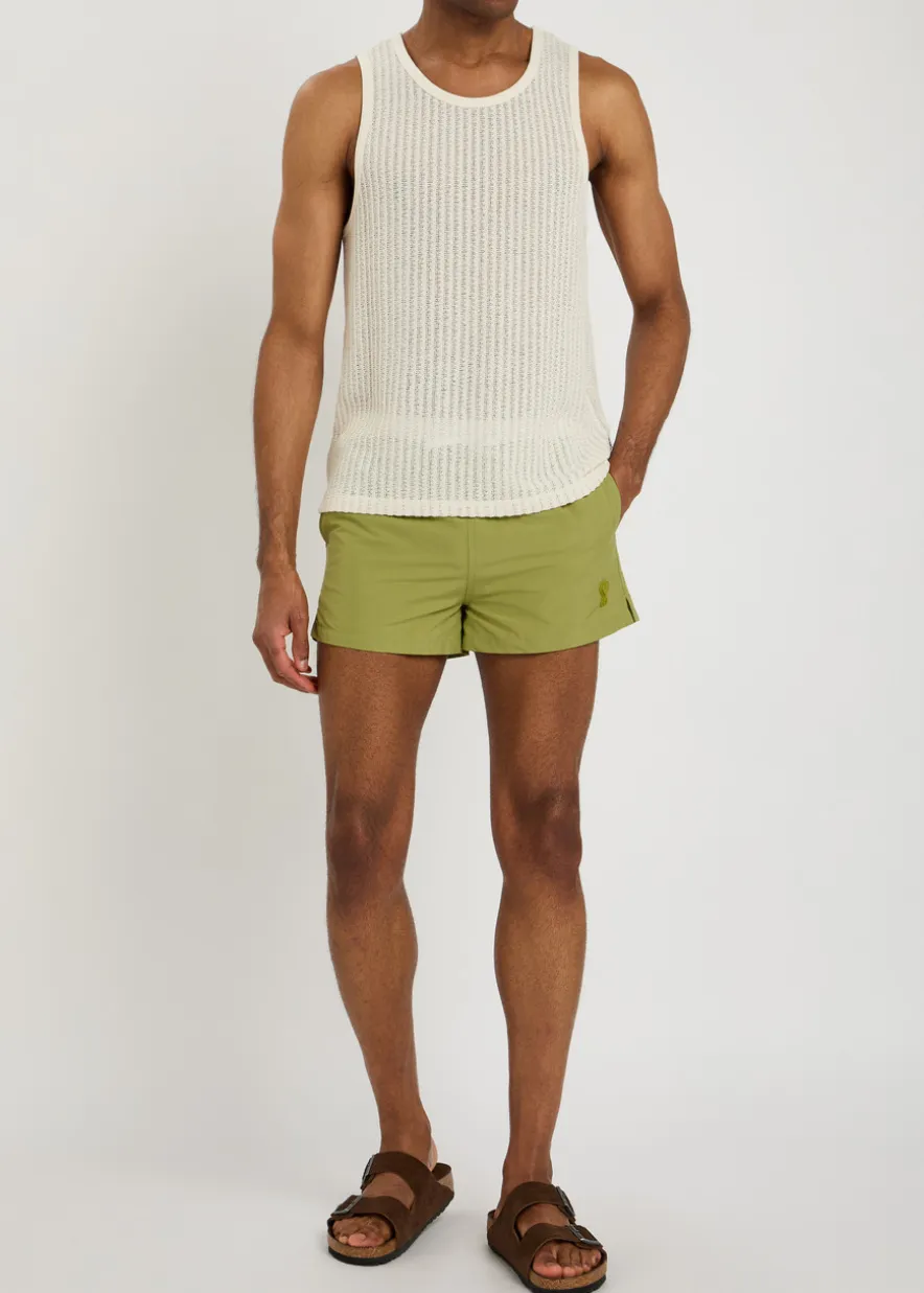 Logo-appliquéd woven swim shorts