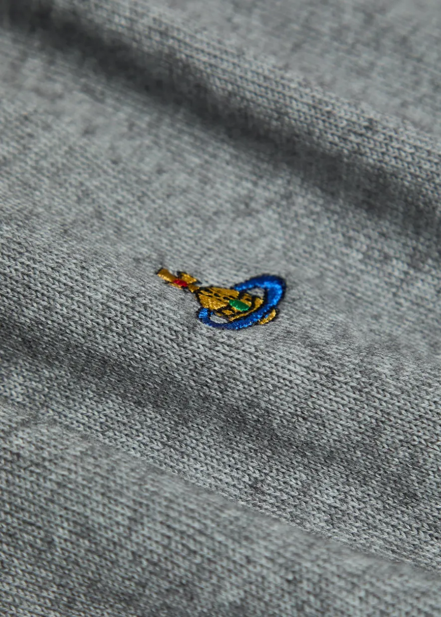 Logo asymmetric wool and cashmere-blend polo jumper