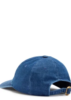 Logo banana-appliquéd denim cap