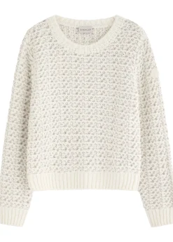 Logo bouclé-knit cotton-blend jumper