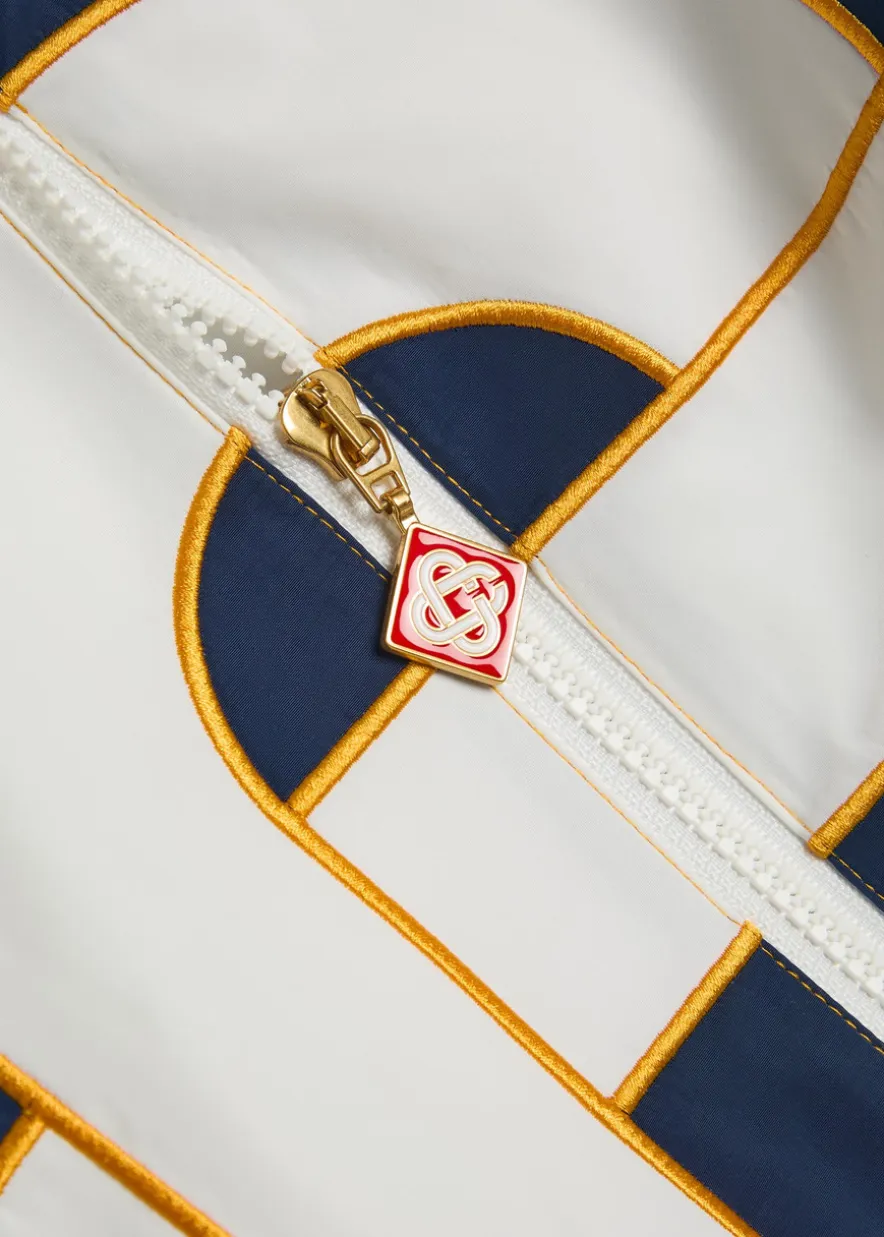 Logo colourblock shell jacket