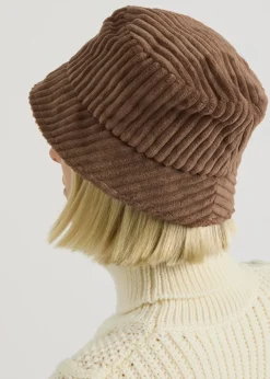 Logo corduroy bucket hat
