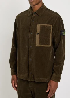 Logo corduroy overshirt
