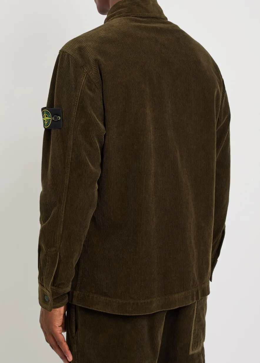 Logo corduroy overshirt