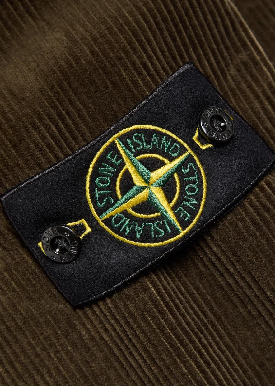 Logo corduroy overshirt