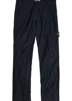 Logo crinkled tapered-leg corduroy trousers