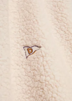 Logo-embroidered bouclé jacket