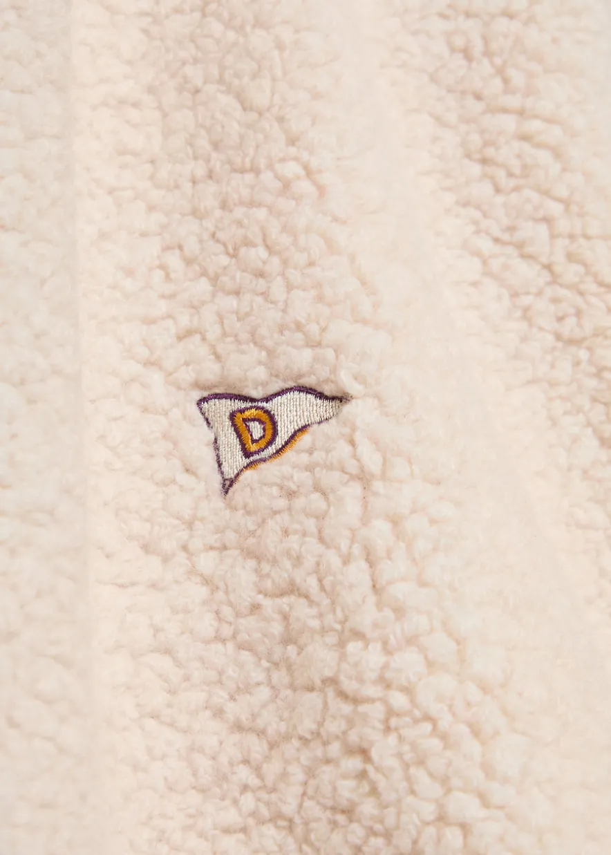 Logo-embroidered bouclé jacket