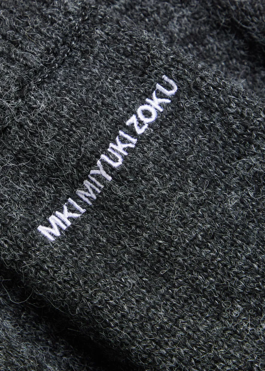 Logo-embroidered brushed knit jumper