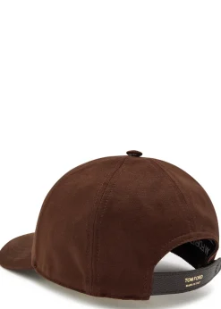 Logo-embroidered canvas cap
