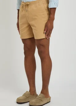 Logo-embroidered corduroy shorts