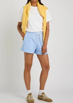 Logo-embroidered cotton-blend shorts