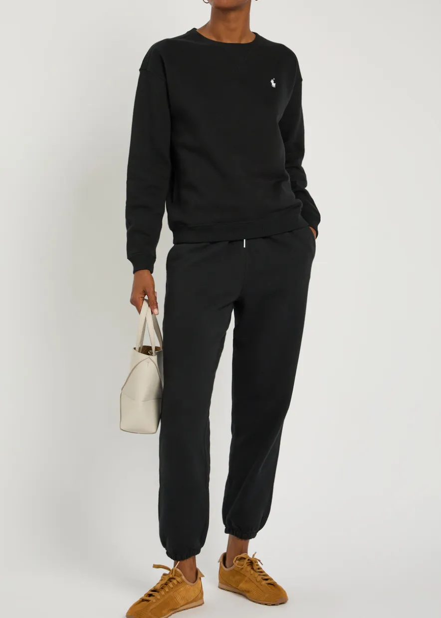 Logo-embroidered cotton-blend sweatpants