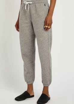 Logo-embroidered cotton-blend sweatpants