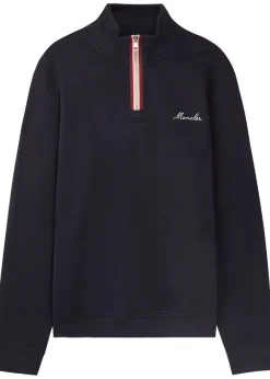 Logo-embroidered cotton-blend sweatshirt