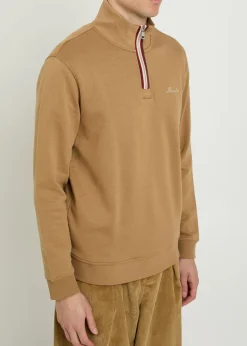 Logo-embroidered cotton-blend sweatshirt