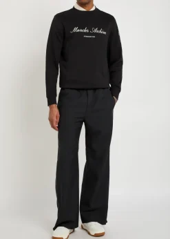 Logo-embroidered cotton-blend sweatshirt