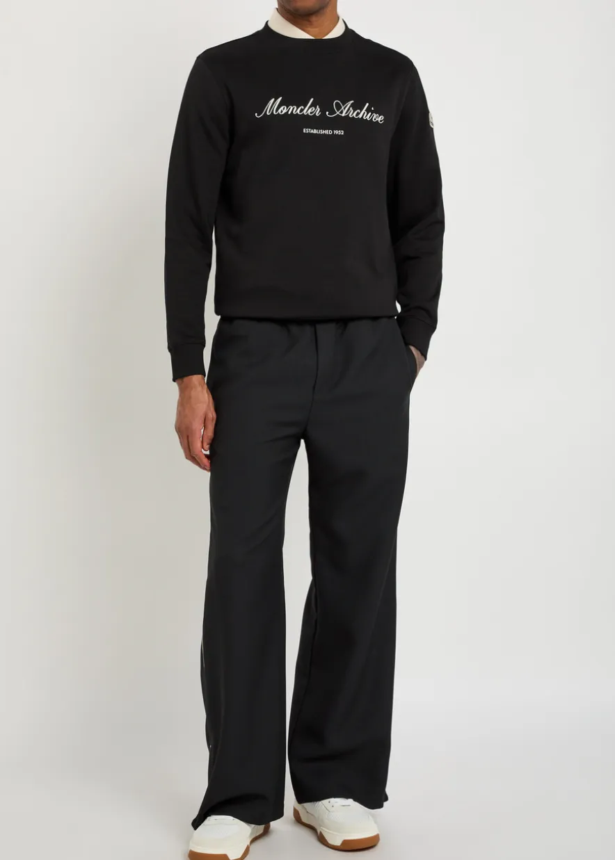 Logo-embroidered cotton-blend sweatshirt