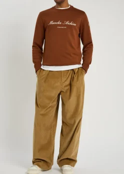 Logo-embroidered cotton-blend sweatshirt
