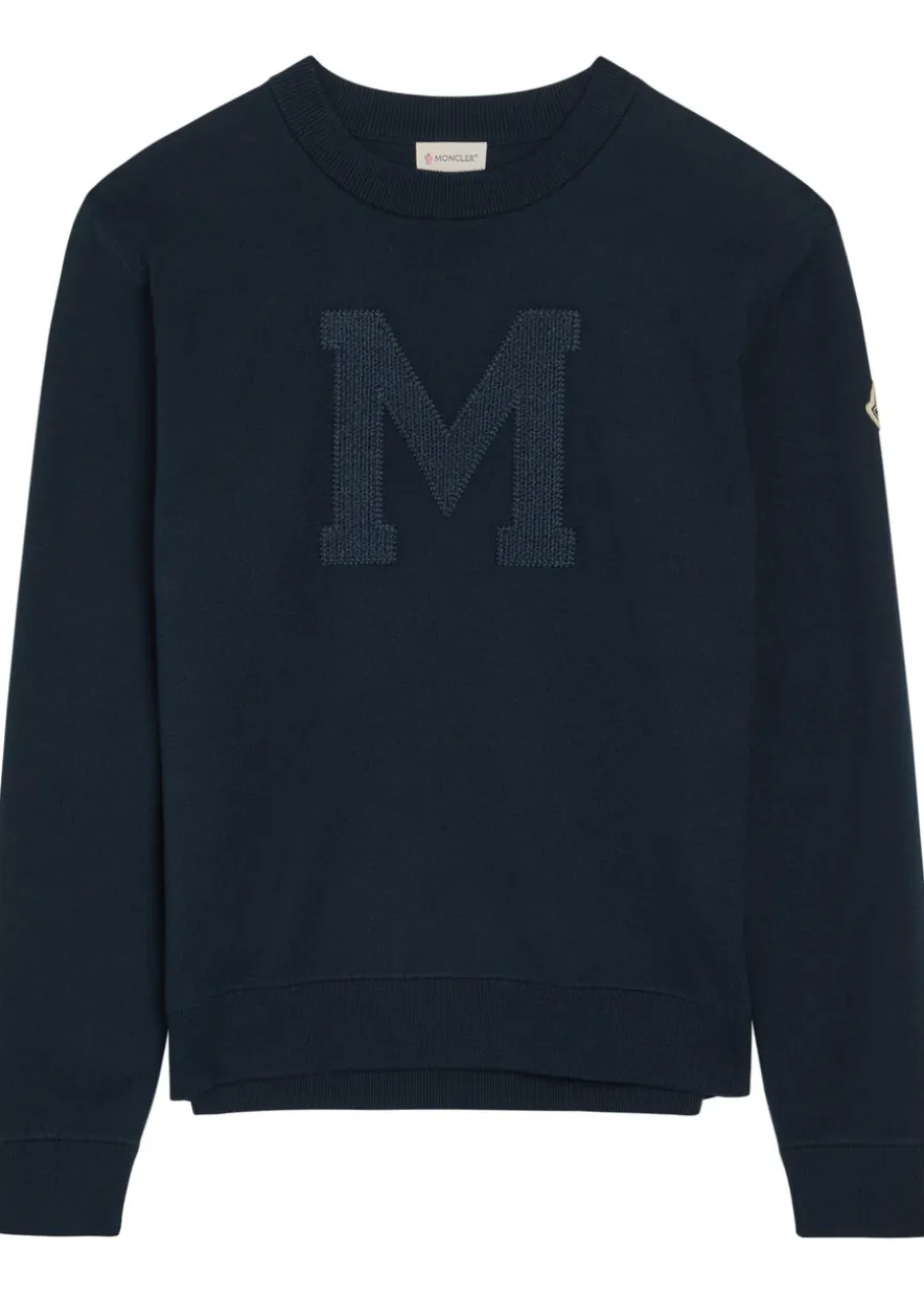 Logo-embroidered cotton-blend jumper