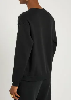 Logo-embroidered cotton-blend sweatshirt