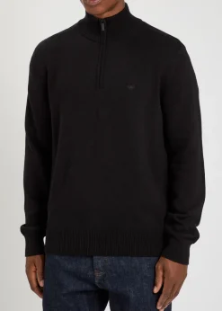 Logo-embroidered cotton-knit jumper