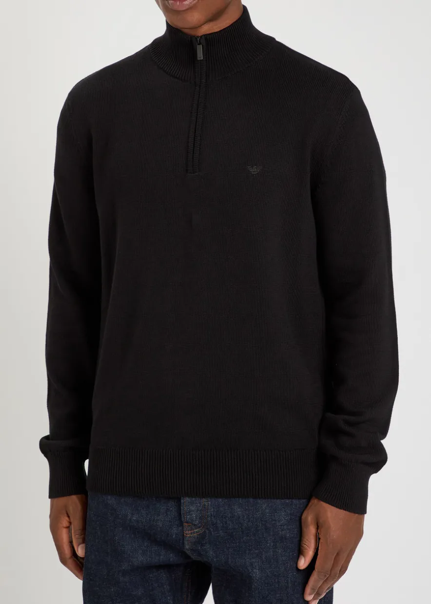 Logo-embroidered cotton-knit jumper