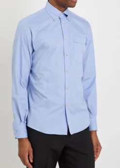 Logo-embroidered cotton Oxford shirt