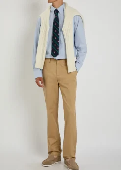 Logo-embroidered cotton Oxford shirt