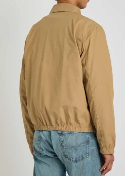 Logo-embroidered cotton-poplin jacket