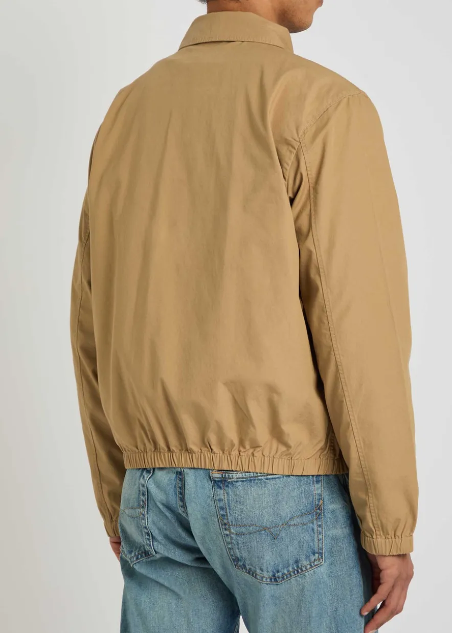 Logo-embroidered cotton-poplin jacket