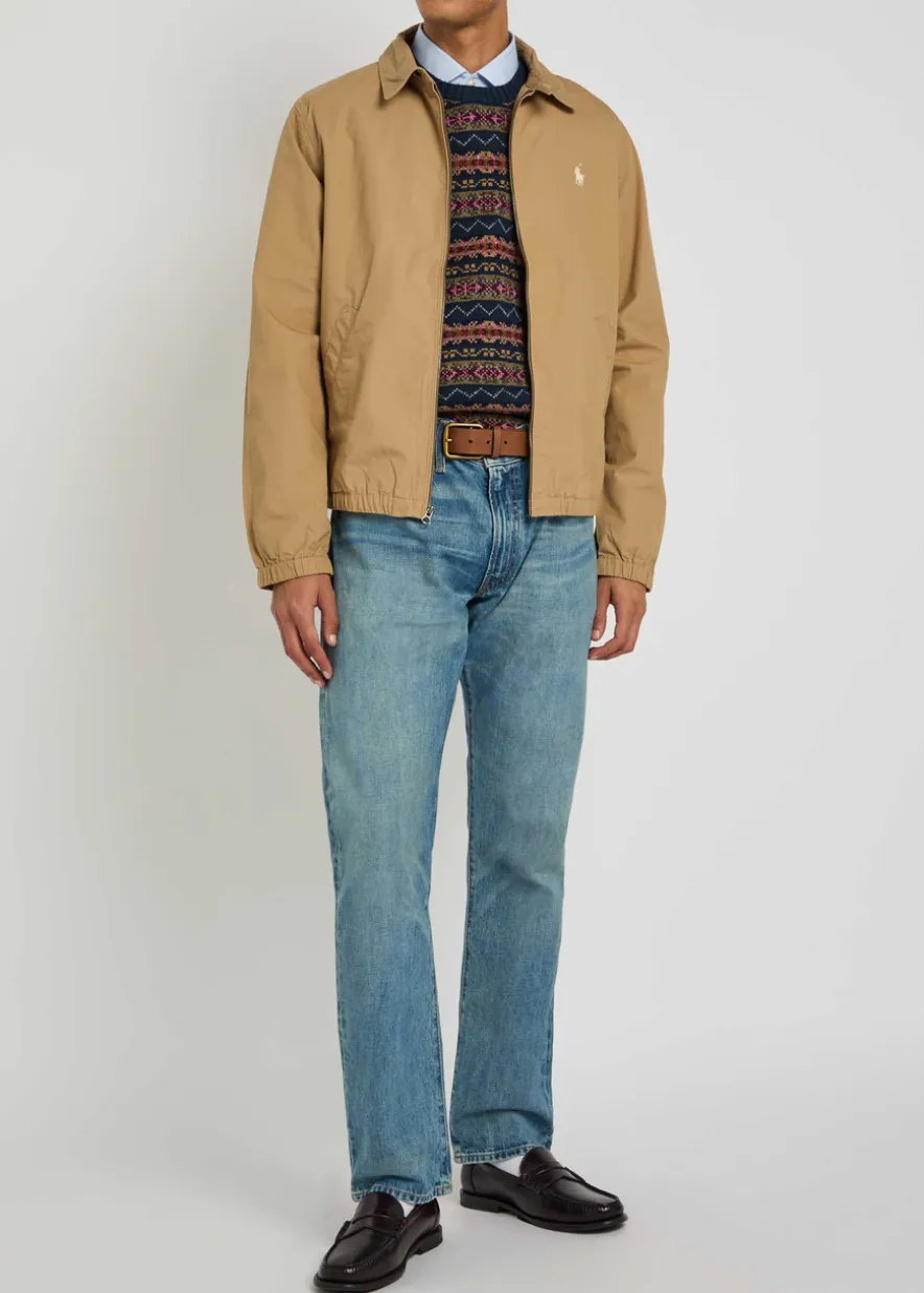 Logo-embroidered cotton-poplin jacket