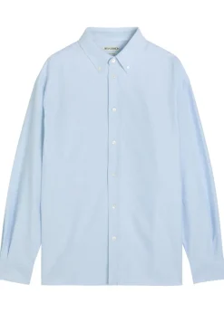 Logo-embroidered cotton shirt
