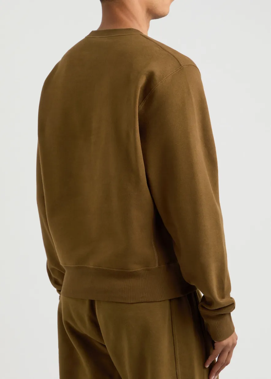 Logo-embroidered cotton sweatshirt