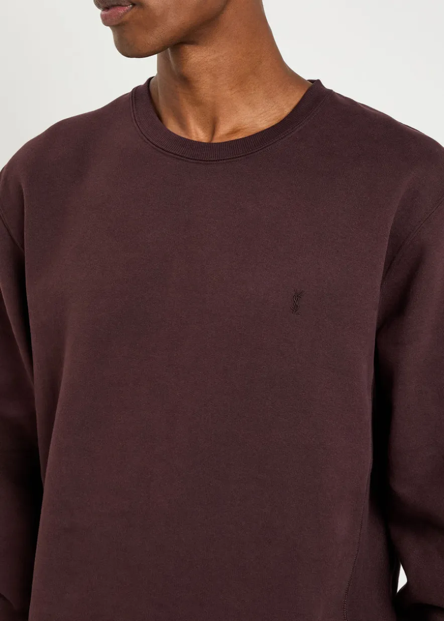 Logo-embroidered cotton sweatshirt