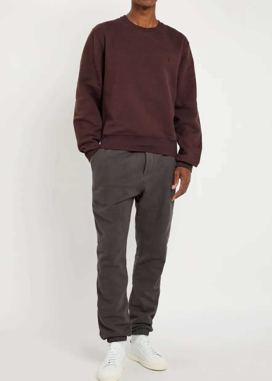Logo-embroidered cotton sweatshirt