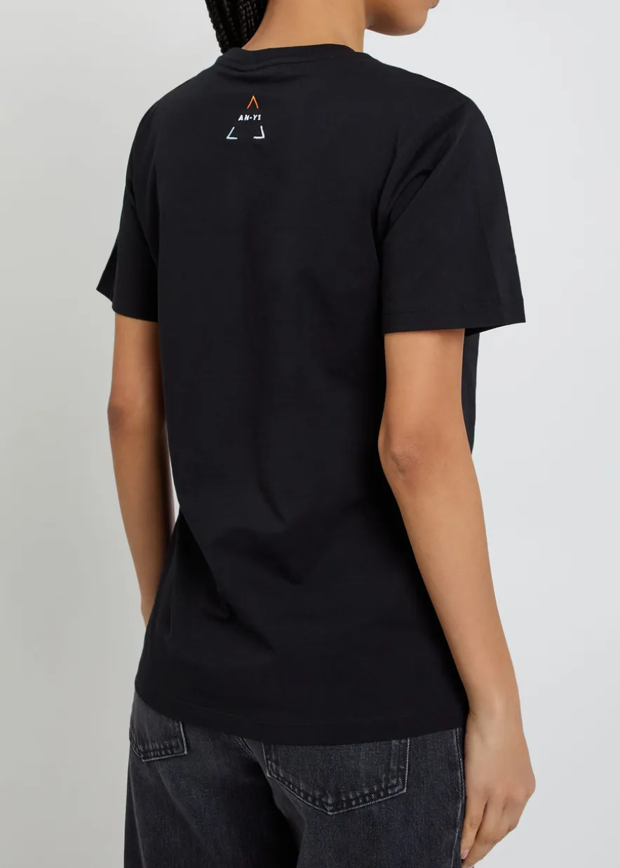 Logo-embroidered cotton T-shirt